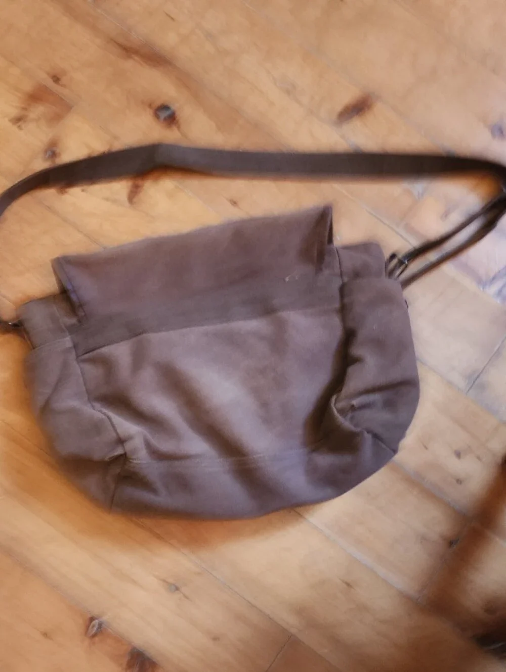 Rothco Two-Tone Brown Canvas & Leather Messenger Bag